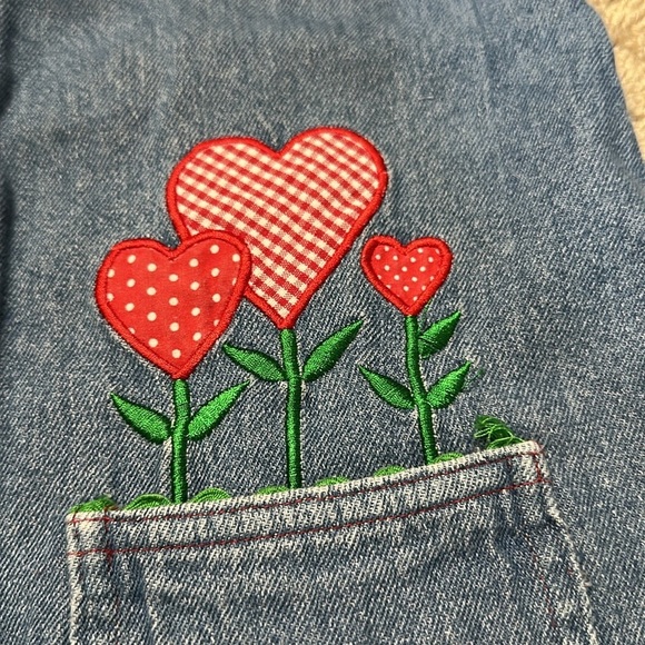 Vintage Samara Denim Dress Zip Front Heart Pocket 100% Cotton S/M - Picture 3 of 5